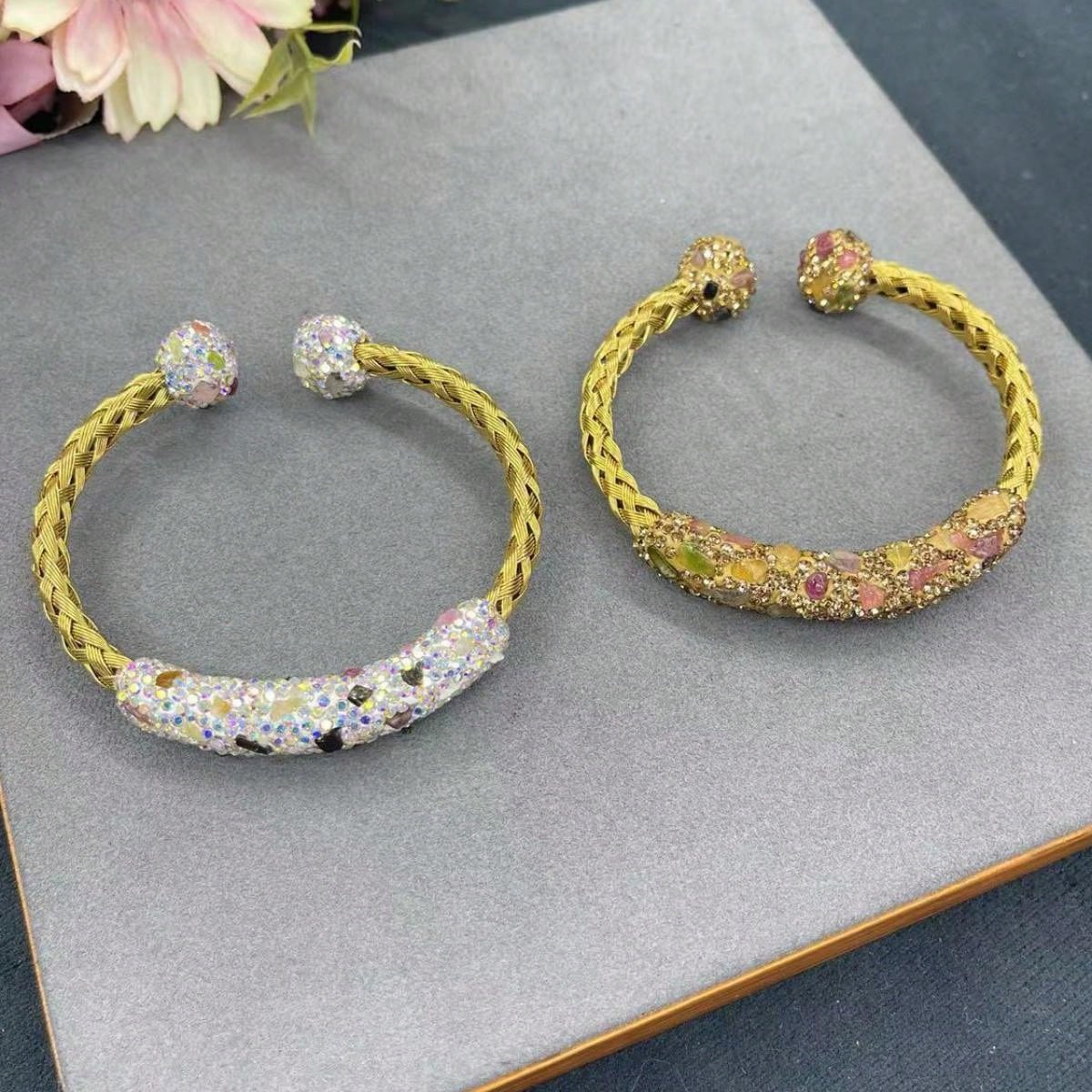 ZOSOJONA Bracciale Donna Fatto A Mano In Pietre Naturali - Stile Boho, Regolabile - 3