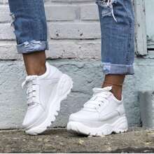 Women Wedge Sneakers - White - View 3