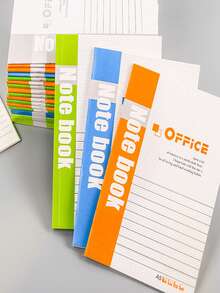 1 Pc Cuaderno Distribuido Al Azar, Simple Cuaderno A5 Para Reuniones De Negocios Y Trabajo - Multicolor - Ver 2