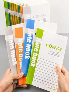 1 Pc Cuaderno Distribuido Al Azar, Simple Cuaderno A5 Para Reuniones De Negocios Y Trabajo - Multicolor - Ver 1