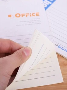 1 Pc Cuaderno Distribuido Al Azar, Simple Cuaderno A5 Para Reuniones De Negocios Y Trabajo - Multicolor - Ver 4