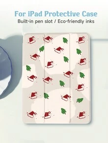 1入組樹和帽紋理筆記本套,具有記筆位置,防摔,支援睡眠/喚醒,適用於三星、華為、小米和ipad等平板電腦 - 彩色 - 查看 6