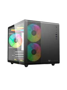 Mini Tower Cabinet | Tank Mini GI930 | Max MB M-ATX Black - Black - View 2