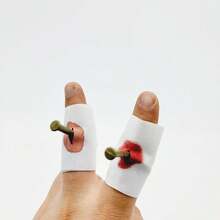 Finger Nail Through Trick Toy Prank Magic Prop - Red and White - View 3
