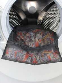 1pc,Black Clothes Washing Bag Mesh Underwear Machine Washing Bag Washing Machine Bag - Black - View 2