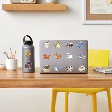 51pcs/Set Cute Cartoon Animal Stickers, Ins Style Waterproof Adhesive Decals For Glass, Cup, Notebook, Phone Case, Luggage, Refrigerator, Computer, Scrapbook, Diy Projects - Multicolor - View 7