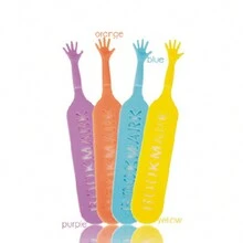 1入/4入組創意 3d 有趣手型書籤,適用於辦公室和學校 - 彩色 - 查看 7