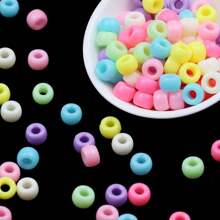 400pcs Acrylic Beads (0.6*0.9mm) Macaron Colored Horse Eye Shape Beads For Diy Bracelets & Necklaces, Jewelry Making Accessory - 400pcs - View 15