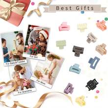 20入組糖果色爪子夾，適用於馬尾和小部分頭髮修飾。 迷你辮夾和髮飾，用於髮型裝飾，休閒風格 - 彩色 - 查看 4