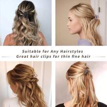 20入組糖果色爪子夾，適用於馬尾和小部分頭髮修飾。 迷你辮夾和髮飾，用於髮型裝飾，休閒風格 - 彩色 - 查看 5