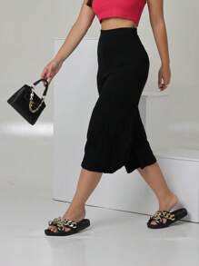 Women Pants - 黑色 - 查看 2