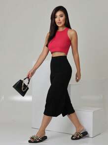 Women Pants - 黑色 - 查看 6