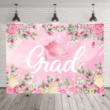 1pc 210 X 150Cm Pink Graduation Background, Congratulations Graduation Background Decoration Congratulations Graduating Class 2024 Girls Party Background Congratulations Graduation Photo Booth Background Portrait Studio Props - Multicolor - View 4