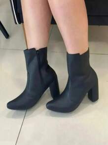 Women Mid-Calf Boots - Black - View 3