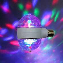 Foco Fiesta Led Giratorio Doble Luz Colores Rgb - Blanco - Ver 4
