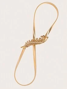 1 Miếng Của phụ nữ Vàng Hình học Pha lê & Cây Lá cây Thiết kế Kim loại Mùa Xuân Có thể điều chỉnh Dây chuyền thắt lưng , Thích hợp Đối với Mặc hàng ngày Với Đầm - vàng 19418 - Xem 5