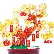 20入組新年掛飾,帶繩幸運字吊飾,用於春節家居辦公室汽車樹木裝飾 - 紅色 - 查看 7