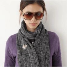 Fashionable Cute Animal Bee Shaped Brooch With Rhinestones, Suitable For Women, Multiple Occasions Available - Silver - View 3