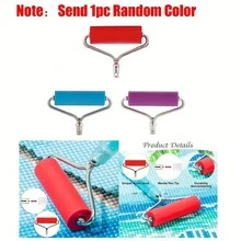 1pc Metal Ballpoint Pen Head For Diamond Painting Tool, Stainless Steel Diamond Embroidery Mosaic Accessory - Red - Red - View 3