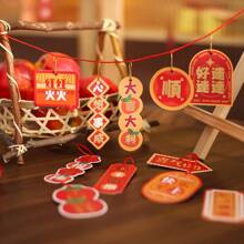 30入組 2024年新年掛件,中式祝福風格掛飾,春節裝飾掛件 - 綠色 - 查看 5