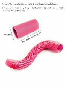 1pc Solid Color Foldable Hamster Tunnel For Small Animal For Play - Pink - View 6