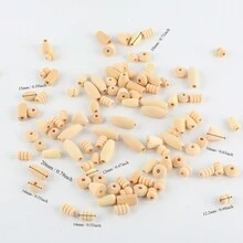 100 克天然楓木原子 3-28 毫米 Diy 珠寶製作材料 - 珠子混裝100克 - 查看 4