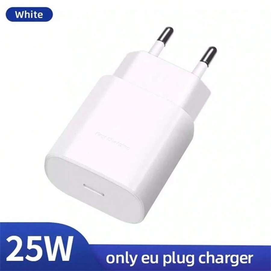 Olaf 25W USB C充電器，兼容三星適配器Type C，支援快速充電，適用於Type C兼容的三星S20 Galaxy S22 Ultra S21 Note10 20 A53等手機 - 白色 - 查看 1