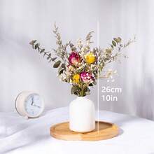 乾燥的天然薔薇和滄桑花束,適用於家居客廳裝飾,婚禮,餐桌,農舍裝飾（花瓶不含） - Red Rose Bouquet - 查看 4