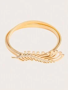 1 Miếng Của phụ nữ Vàng Hình học Pha lê & Cây Lá cây Thiết kế Kim loại Mùa Xuân Có thể điều chỉnh Dây chuyền thắt lưng , Thích hợp Đối với Mặc hàng ngày Với Đầm - vàng 19418 - Xem 2