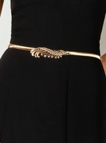 1 Miếng Của phụ nữ Vàng Hình học Pha lê & Cây Lá cây Thiết kế Kim loại Mùa Xuân Có thể điều chỉnh Dây chuyền thắt lưng , Thích hợp Đối với Mặc hàng ngày Với Đầm - vàng 19418 - Xem 1