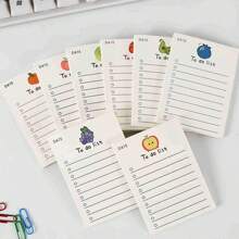 1入組50張果汁設計便條紙,可愛的記事本信息提示版,可用於記事和待辦事項清單 - 彩色 - 查看 6