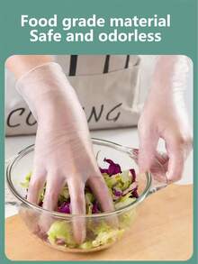 30pcs Disposable Household Glove,Rubber Impregnated Material - Purple - View 5