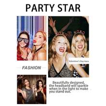 1件時尚情人節派對髮箍 Xoxo情人節派對禮物 - xo水晶髮箍 - 查看 4