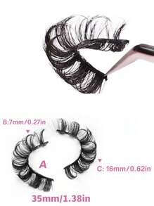 10 Paar D-Curl Wimpern Russische Streifen Wimpern Dramatisches Volumen Kreuz Natürliche Falsche Wimpern Künstliches Nerz Make-up Streifen Wimpern, Wimpern, Wimpern, Falsche Wimpern