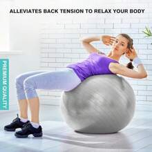 1pc Thickened Yoga Ball For Adults, Pregnant Women, Children Exercise, Balance, Postpartum Recovery And Fitness