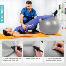 1pc Thickened Yoga Ball For Adults, Pregnant Women, Children Exercise, Balance, Postpartum Recovery And Fitness