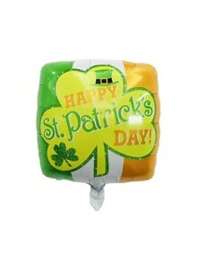 3pcs  18inch Square Happy St. Patrick's Day Balloons St. Patrick's Day  Party Decorations Balloon - Multicolor - View 3