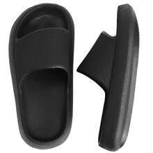 Claquette Garçons Fille Chaussons De Douche Enfant Pantoufles De Bain Antidérapant Chaussures De Piscine Et Plage EU29-37 - Noir - Voir 8