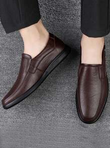 CLOHOO 雙層牛皮橡膠鞋底手工製作商務休閒男鞋