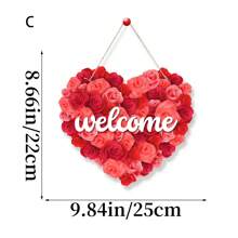 1個情人節派對用心型裝飾搭配“情人節快樂”標籤,2024年 - 彩色 - 查看 6