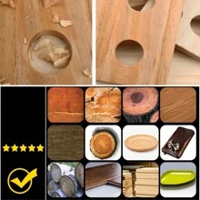 1pc Red Hard Alloy Woodworking Drill Bit, Mainly Used For Drilling In Woodworking - Red - View 11