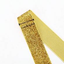 1cm寬,5m長金色洋蔥緞帶,適用於頭飾,蝴蝶結(適用於服裝、鞋子、帽子、聖誕裝飾、禮品盒、包裝、服裝、diy手工藝) - 黑色 - 查看 2