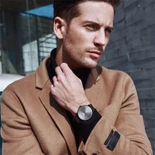 M.B.K 原創時尚簡約男士機械手錶 - 金色 - 查看 6