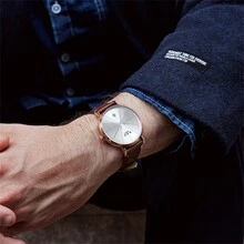 M.B.K 原創時尚簡約男士機械手錶 - 金色 - 查看 11