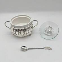 1 Set Kitchen Glass Spice Jar Sugar Bowl Seasoning Box, Versatile Tableware For Daily Use,Kitchen,Christmas Gift,School Supplies