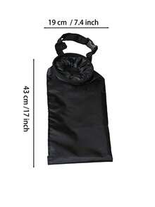 1pc Black Car Trash Bag Hanging On Seat Back, Universal Car Organizer Bag Keeps Your Car Clean - Black - View 7