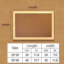 1塊相片牆、備忘錄牆、學生宿舍桌子裝飾使用的背景板,可掛式留言板 - 棕色 - 查看 8