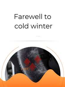 3Pcs Set Winter Fashion Comfortable Thermal Steering Wheel Cover,Handbrake Cover,Gear Shift Cover Set Universal Furry Warm Plush Car Interior - Black - View 4