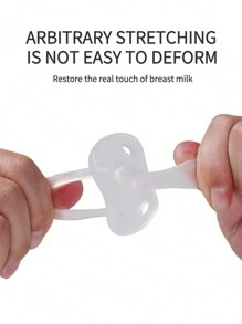 KUNT 1个婴儿哑光白色平头硅胶安抚奶嘴，适合夜间使用 - 無色 - 查看 9