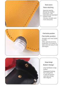 1支30ml手消毒劑,帶有皮套、鑰匙扣、可口罩充填的便攜式瓶子、鑰匙扣 - 灰色 - 查看 8